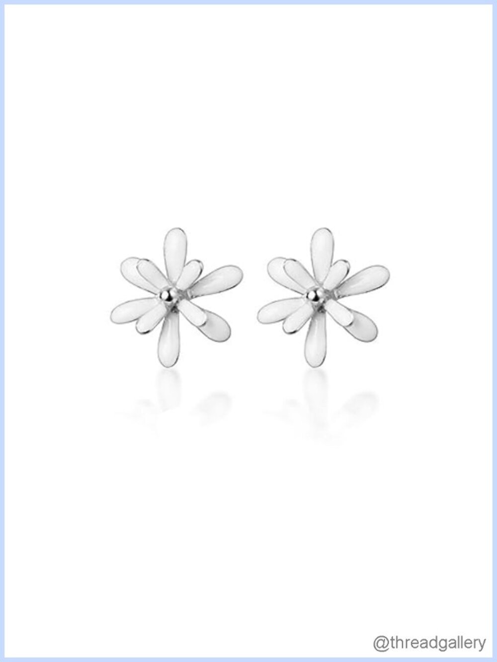 Sterling Silver Flower Stud Earrings Cute Hypoallergenic Gift for Women Teens